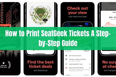 How to Print Tickets from SeatGeek: A Detailed Guide with Insightful Views