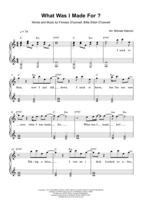 What I Was Made For: Piano Sheet Music and Its Inherent Purpose